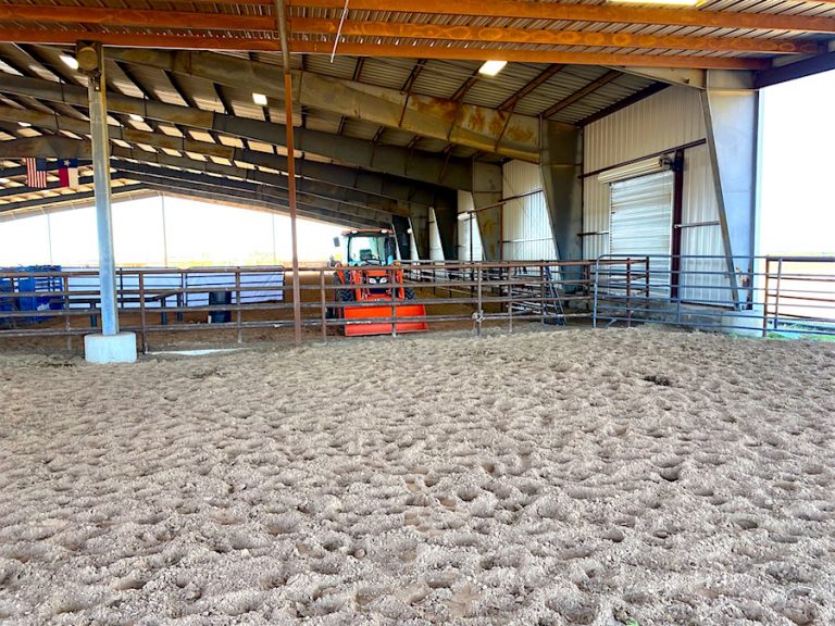 Area to the right of announcers stand