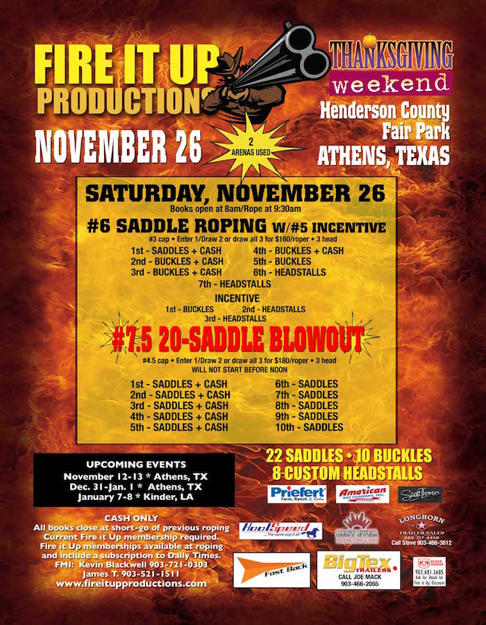 Fire It Up Productions Team Roping Best Arenas